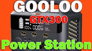 GOOLOO GTX300 Portable Power Station, 300Wh Solar Generator with 110V/300W（Peak 600W）Pure Sin...