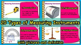 20 Types of Measuring Instruments for kids | Devices and Instruments used to measure things