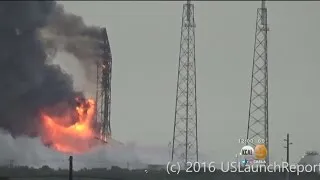 Explosion Destroys SpaceX Rocket On Launch Pad