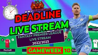 FPL: GAMEWEEK 10 DEADLINE | KDB IN FOR SALAH | LIVE STREAM VOD | FANTASY PREMIER LEAGUE TIPS 2022/23