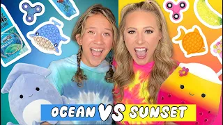 OCEAN 💙🌊🤍 VS SUNSET 💗🌅 💛LEARNING EXPRESS SHOPPING CHALLENGE!