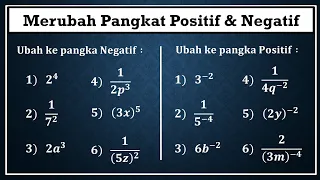 (BARU) Cara merubah pangkat positif dan pengkat negatif