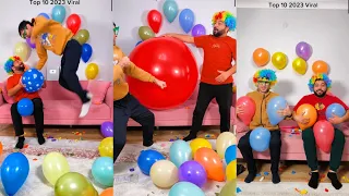 funny video Viral 2024 short compilations | Surprise Balloon popping