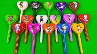 Paw patrol Slime: Looking For Mini Hearts Clay - Satisfying ASMR Video: Ryder, Chase, Marshall,...