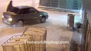 Russian Drunk Driver Drives Car Through Airport Trying To Escape From Police!