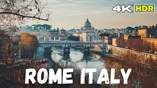 Visit Rome, Italy - Magical evening Walking tour in 4K HDR