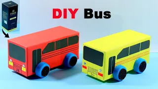 How to Make Mini Bus | DIY Homemade Bus From Waste Box - Very Easy