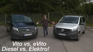 Diesel gegen Elektro! Neuer eVito Tourer gegen Vito 119 CDI 4x4 Tourer - Autophorie