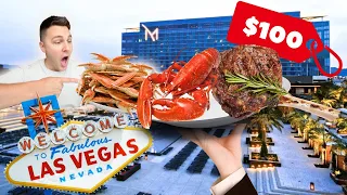 $100 Best Buffet in Las Vegas - Lobster, Prime Rib, Beef Wellington at M Resort