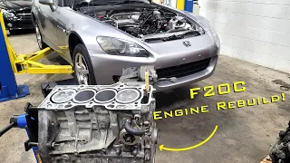 Rebuilding a blown Honda S2000 Engine (F20C Rebuild)