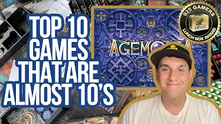 Top 10 Board Games That Are Almost 10's | Amazing 9 out of 10 Board Games | 2024