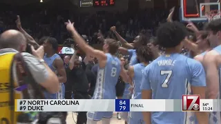 Video shows UNC players waving bye to Duke fans