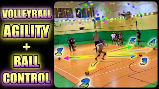 VOLLEYBALL AGILITY + BALL CONTROL DRILLS | Best Volleyball Training