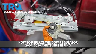 How to Replace Window Regulator 2007-2010 Chrysler Sebring