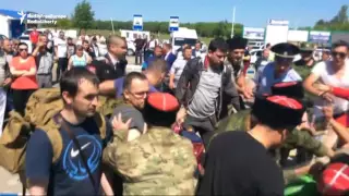 Russian Opposition Leader And Supporters Attacked By Cossacks