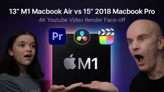 13" M1 Macbook Air vs 15" 2018 Macbook Pro: 4K Youtube Video Render Face-off
