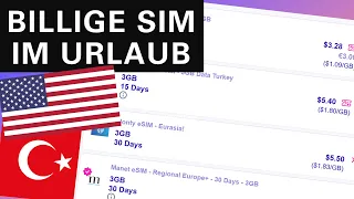 SIM Karte im Urlaub? Preisvergleich & Anleitung für Türkei, USA, Canada, Israel usw.