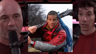 Joe Rogan and Alex Honnold on BEAR GRYLLS survival show, with Obama