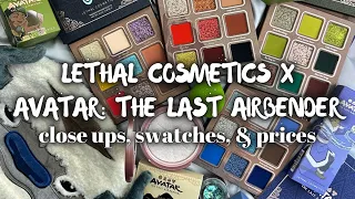 NEW Lethal Cosmetics + Avatar the Last Airbender Makeup Collection | Swatches + Close Ups