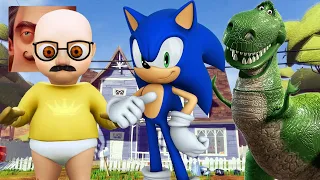 Hello Neighbor - My New Neighbor Rex Toy Story Sonic The Hedgehog Baby in Yellow History Gameplay