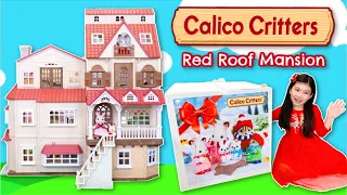 Building a CALICO CRITTERS MANSION! Red Roof Country Home + Sweet Raspberry +More Sylvanian Families