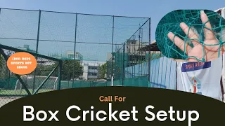 Box Cricket Setup In Hyderabad l Complete Setup Like Sports Net, Artificial grass, and Iron Rods