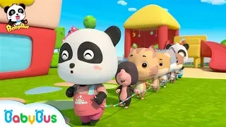 Baby Panda Plays Games in Kindergarten | Workout for Kids | Panda Cartoon | Sharing Song | BabyBus