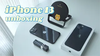 iPhone 13 unboxing (midnight)  iPhone 13 vs iPhone 11 camera test 🖤 | loffi snow