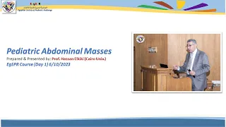 Pediatric Abdominal Masses