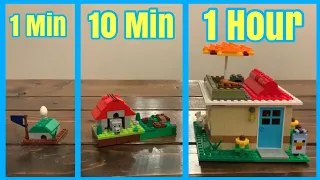 1 Min, 10 Min, and 1 Hour LEGO House MOC Challenge!