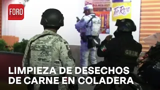 Trabajos en coladeras con desechos de carne en Nezahualcóyotl - Las Noticias