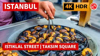 HDR 4K Istanbul 2023 Istiklal Street-Taksim Square Walking Tour|4k 60fps