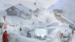 Snowpocalypse -40° Arctic Blast ! Norway Buried Under Meters of Snow! Oslo norway snowfall 2024