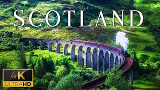 FLYING OVER SCOTLAND (4K UHD) - Soothing Music With Stunning Beautiful Nature Film For Relaxation