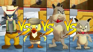 Tom and Jerry in War of the Whiskers Tom Vs Duckling Vs Spike Vs Tyke (Master Difficulty)