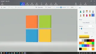 How to Make the Microsoft logo using Paint 3D | How to draw on your computer