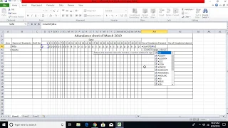 MS Excel Attendance Sheet |Attendance Sheet in Excel | Student Antecedence Sheet useful in School
