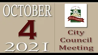 City of Fredericksburg, TX - Regular City Council Meeting - Monday, October 4, 2021