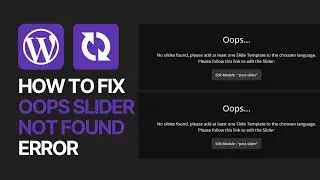 How To Fix Oops Slider Not Found Error In Slider Revolution WordPress Plugin? Issue SOLVED