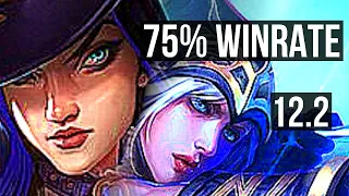 CAITLYN & Blitzcrank vs ASHE & Rakan (ADC) | 10/0/1, 75% winrate, Legendary | NA Diamond | 12.2