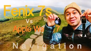 Garmin Fenix 7s Vs Apple Watch 7 | Navigation | Maps 🧭 | Trail/Ultra Running | Sight 'N Go | Hiking