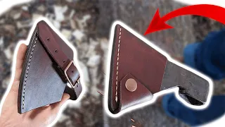 How to Make a Perfect Leather Axe Sheath! (Complete Guide)
