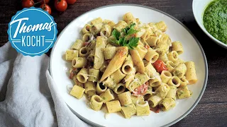 Spargelpasta mit Bärlauchpesto