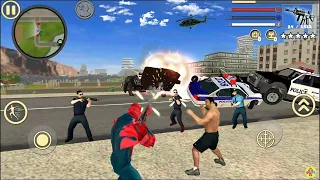 Spider Rope Hero Vice Town Crime # 28 - Cops Fight at Miami City -  ( iOS , Android )