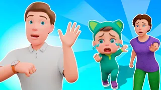 When Dad's Away Song  | Nursery Rhymes for Babies