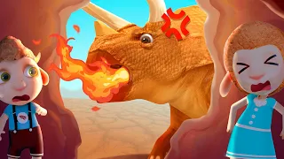 Making a Sand Castle🦈🌴 Sand Dinosaur Comes to Life and Breathes Fire🦈🌴🏴‍☠️ the treasure map