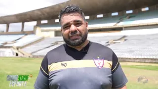 Águia de Marabá treinou no gramado do estádio Albertão para o jogo contra o River