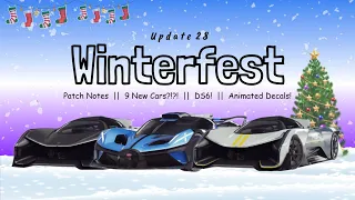 Winterfest | Update 28 | 9 New Cars?!? | DS6 | Animated Decals