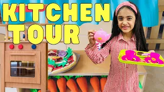 MY KITCHEN TOUR😍| Mini House Kitchen | Cooking Game in Hindi #cookinggame #kitchenset #pretendplay