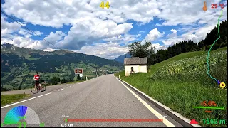 35 minute Virtual Cycling Workout Italy Alps with Speed Display 4K Video